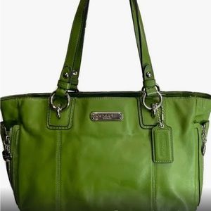 Green Leather Coach Purse